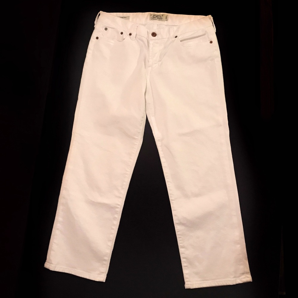 Lucky Brand White Crop Jeans